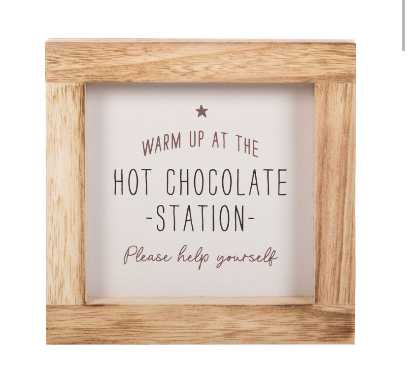 Hot chocolate station Sign