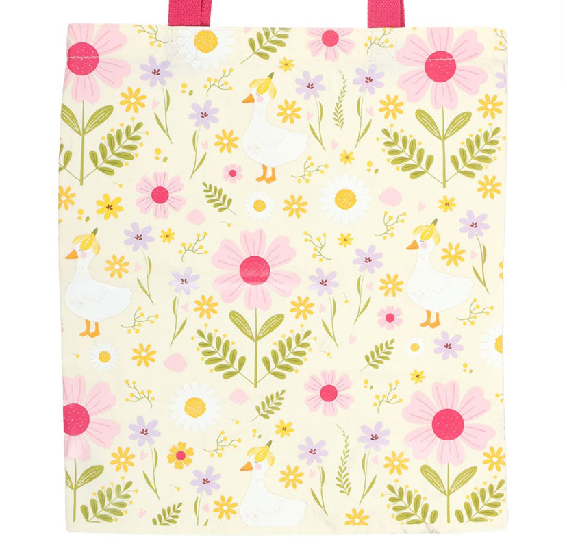 Daisy & Duck Print Tote Bag