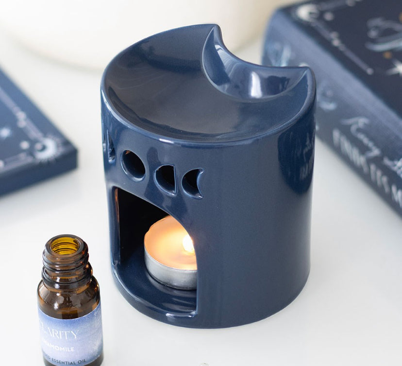 Blue crescent moon burner