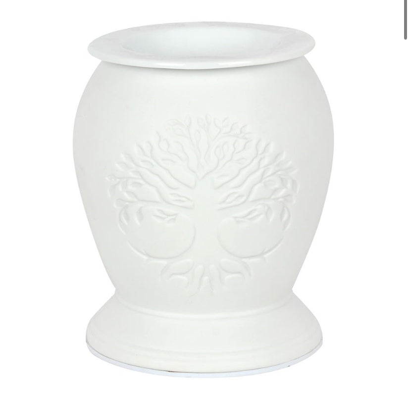 Tree of life white ceramic Electric warmer