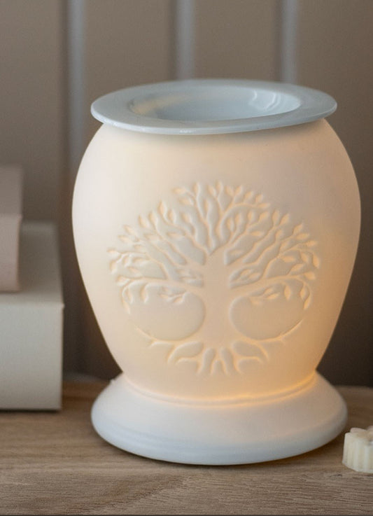 Tree of life white ceramic Electric warmer