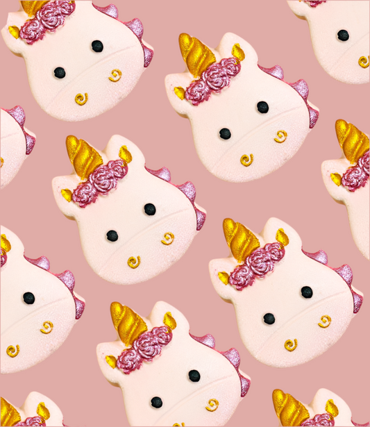 Pink unicorn bath bomb