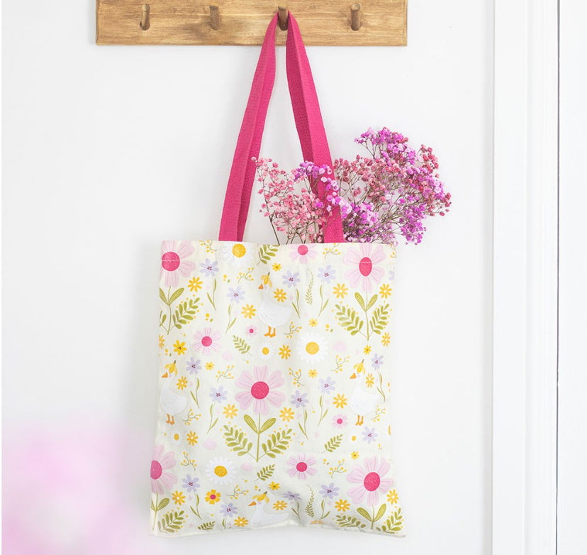Daisy & Duck Print Tote Bag