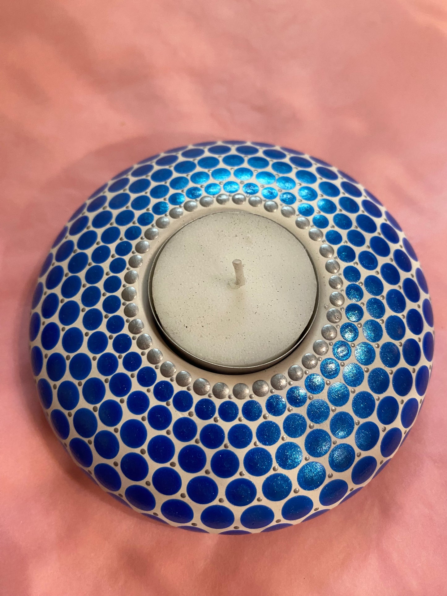 Hand painted tea light holders