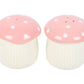 Pink Mushroom Salt & Pepper Shakers