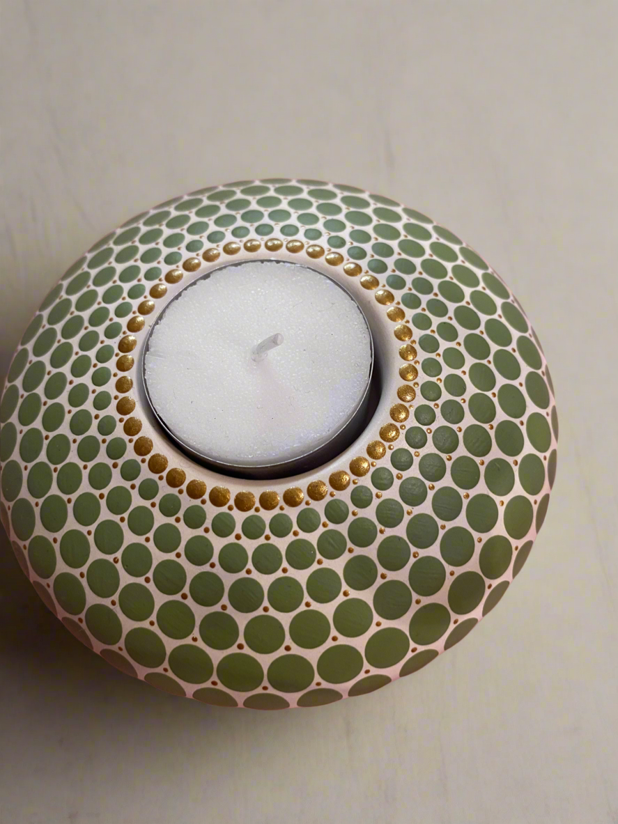 Hand painted tea light holders