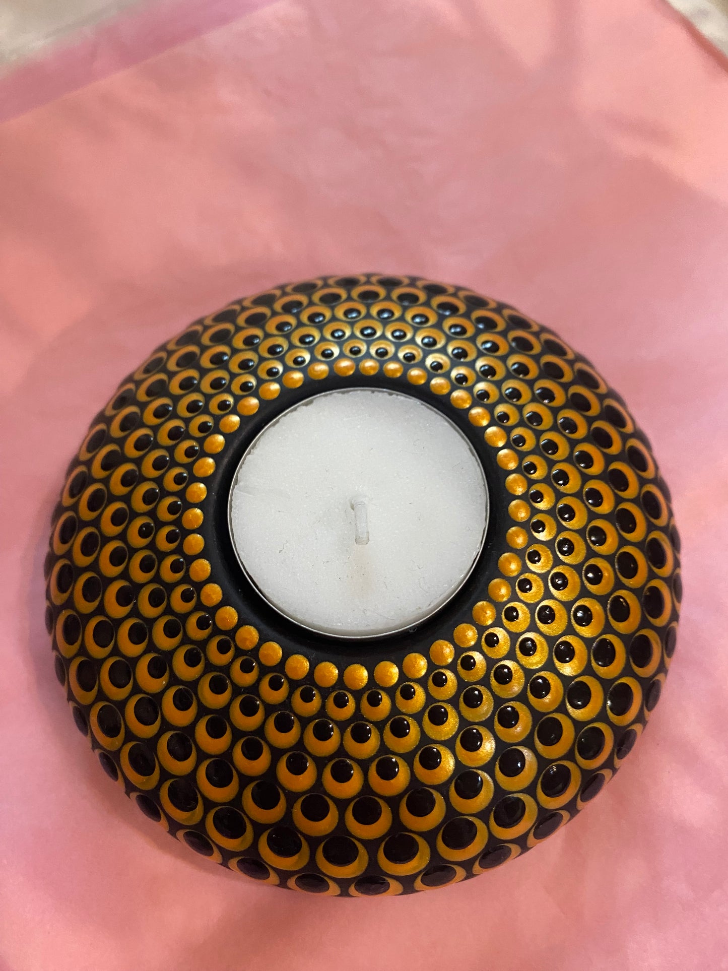 Hand painted tea light holders
