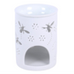 White Bee and Flower Cut Out Oil Burner