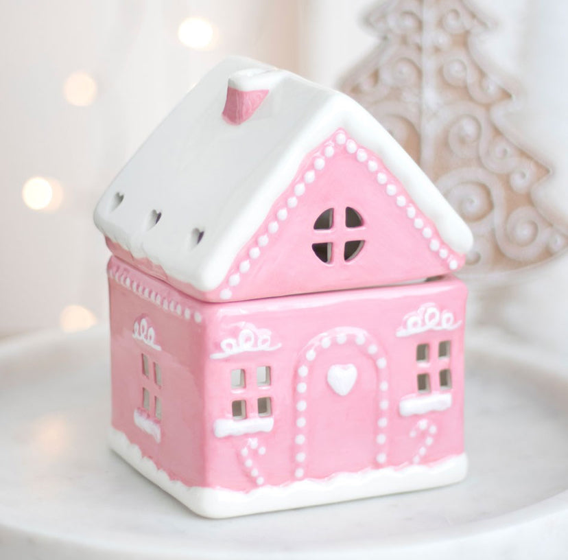 Pink gingerbread house burner