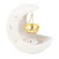 White crescent moon burner