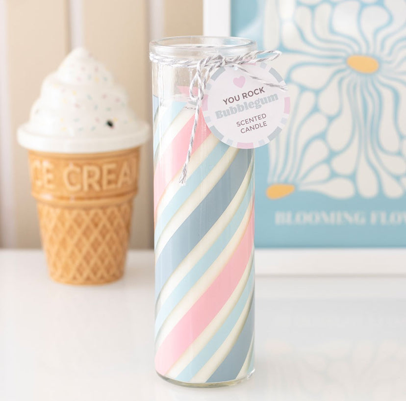 Candy striped Tube candles