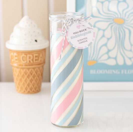 Candy striped Tube candles