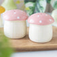 Pink Mushroom Salt & Pepper Shakers