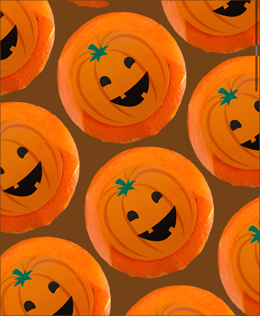 Small Halloween round bath bomb.
