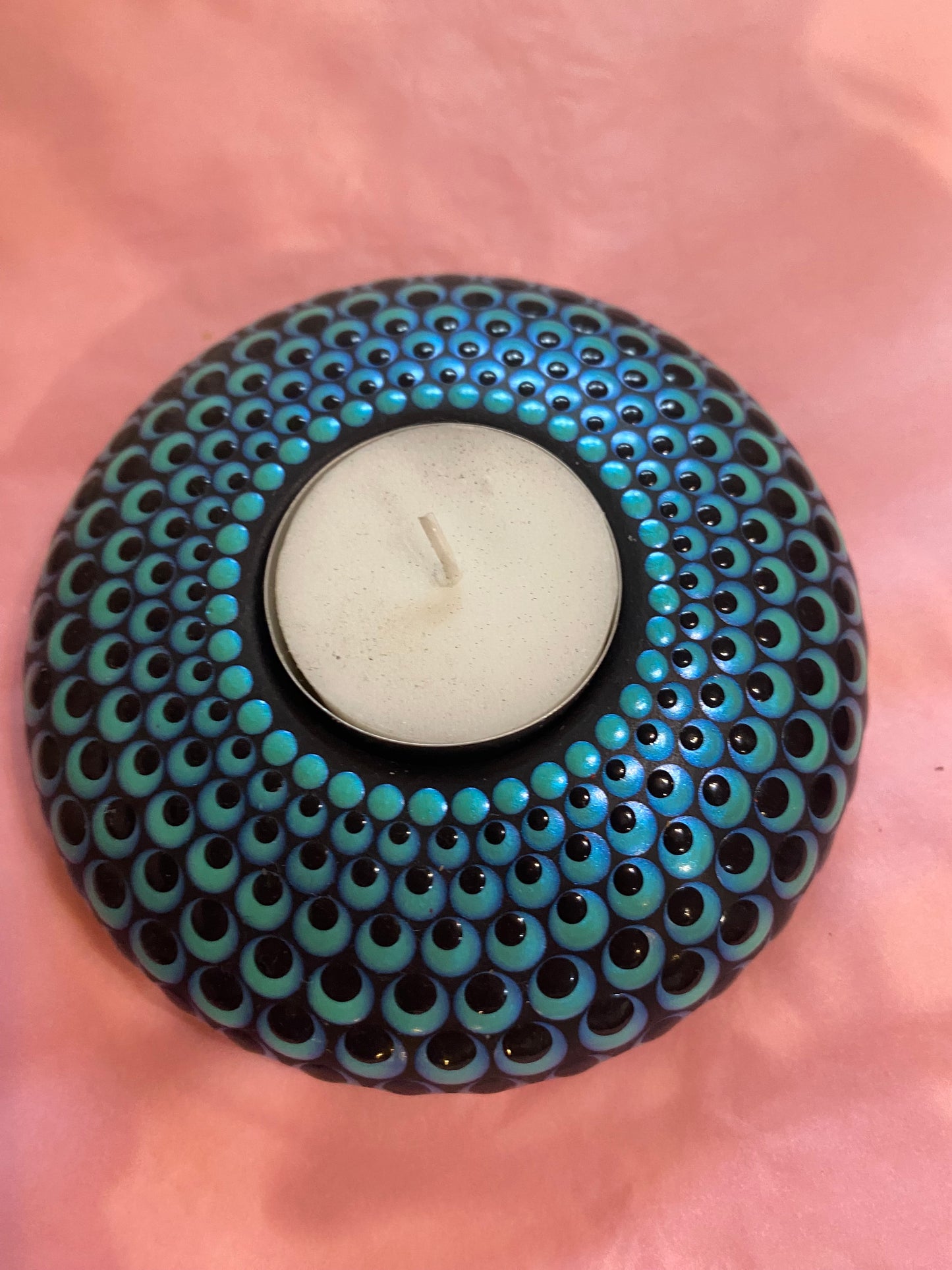 Hand painted tea light holders