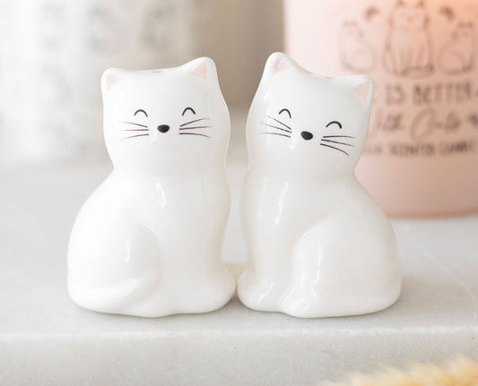 White Cat Salt & Pepper shakers