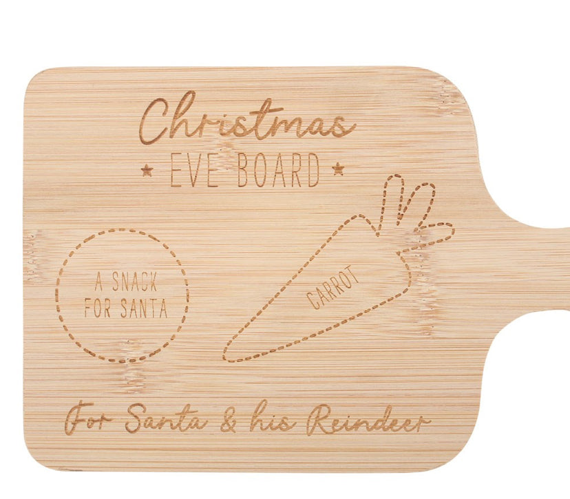 Wooden Christmas Eve serving board