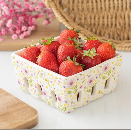 Daisy & Duck Floral print Ceramic Basket