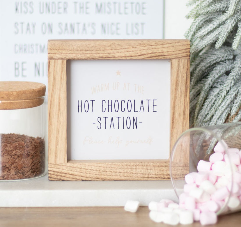 Hot chocolate station Sign