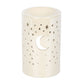 Iridescent White Moon Pillar Oil Burner