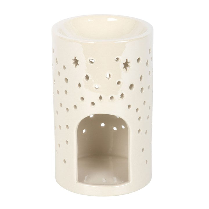 Iridescent White Moon Pillar Oil Burner