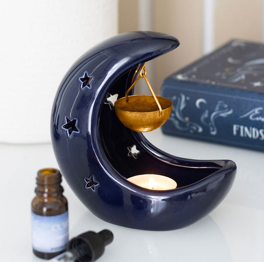 Blue Crescent Moon Burner
